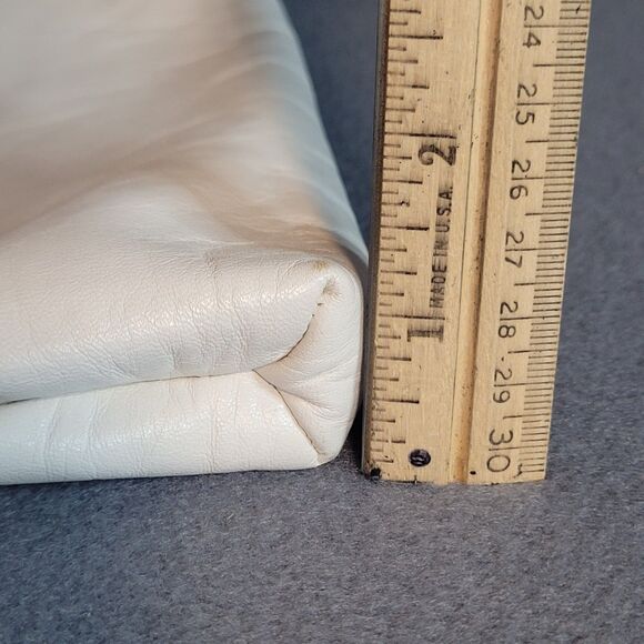 Vintage Antonio Scepi Purse White Leather Black Snakeskin Crossbody/Clutch Italy - Picture 5 of 12